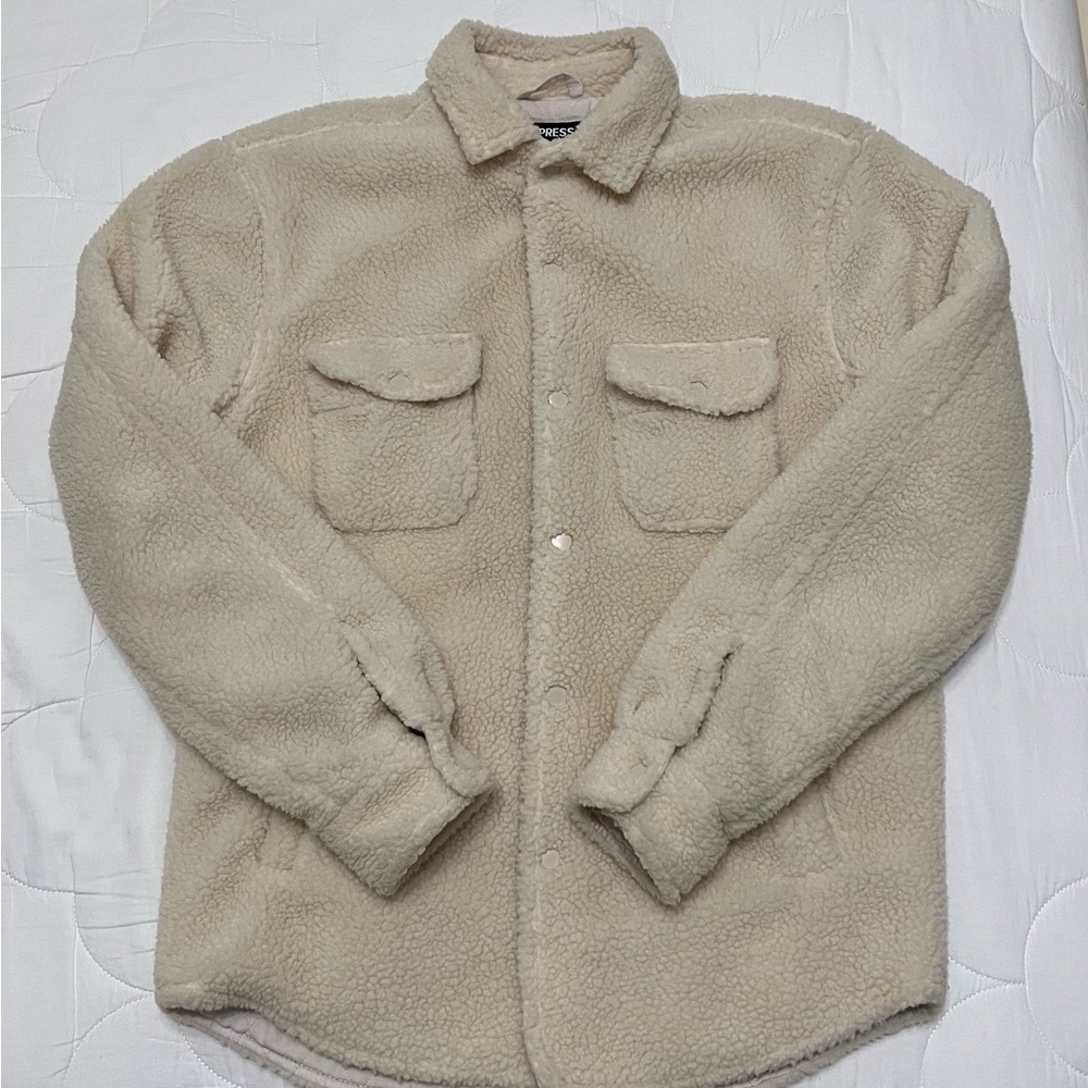 Men Sherpa Flannel Jacket